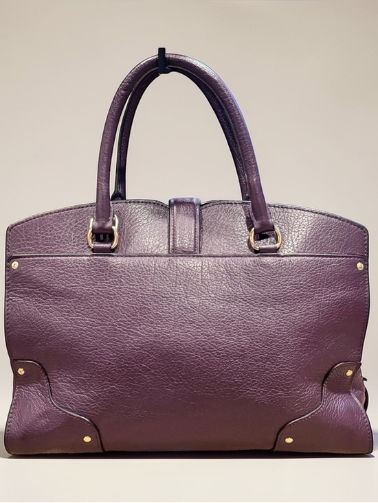 COACH Mercer Satchel 30 Grain Leather Aubergine Purple - Picture 6 of 12